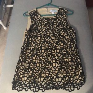 Casual top with flower design overlay